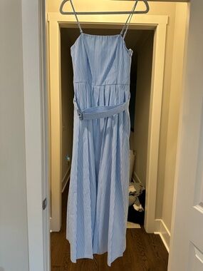 a new day Light Blue and White Striped Maxi Dress